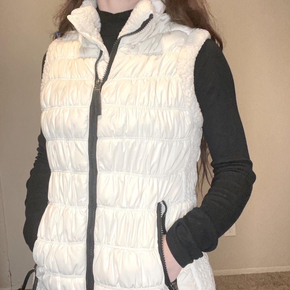 Calvin Klein White Puffer Vest